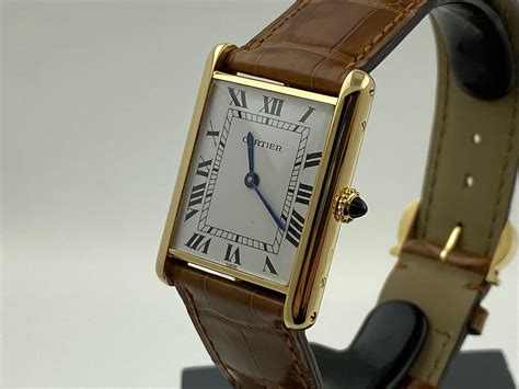 vintage cartier gold watch|older cartier tank watches.